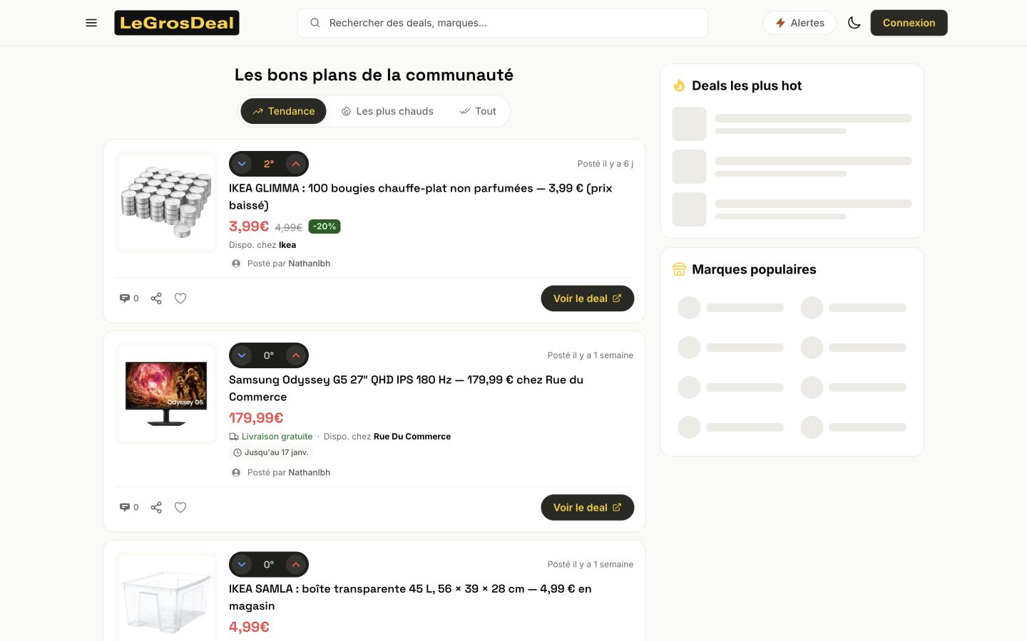 Aperçu du site LeGrosDeal le 13 octobre 2026